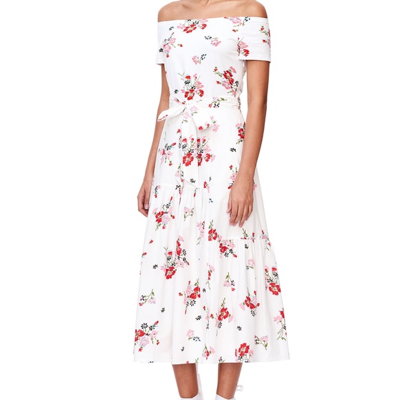 Rebecca Taylor Dresses & Skirts - Rebecca Taylor Marguerite Off Shoulder Midi Dress